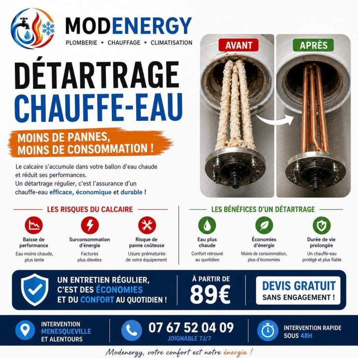 Pub détartarge chauffe eau 