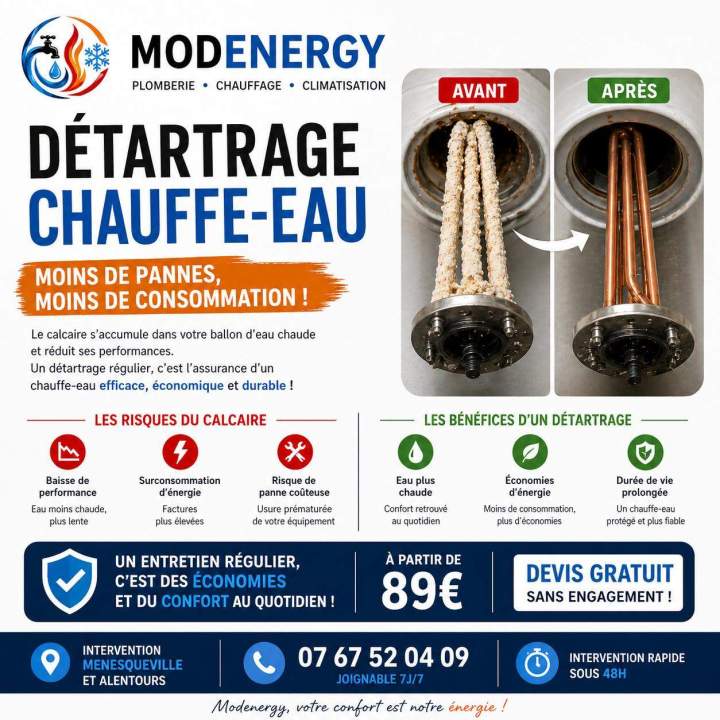 Pub détartarge chauffe eau 